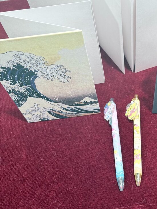 Goshuin Other - The Great Wave of Kanagawa Journal / Notebook Goshuin Japan Memo Pad & 2 Pens